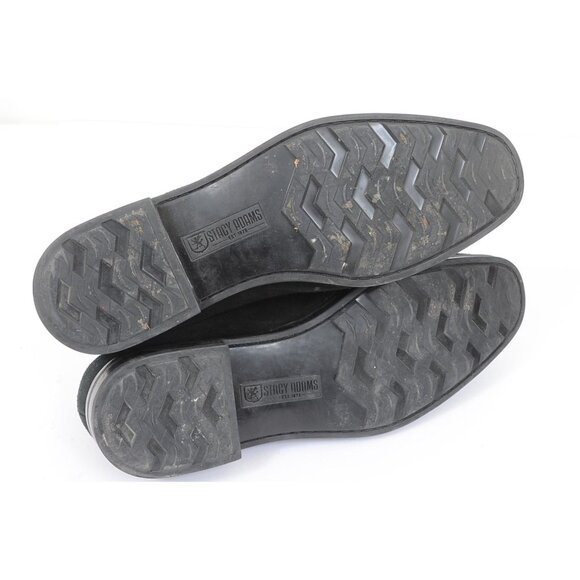 Stacy Adams Men's 8 Neville Black Suede Leather Moc-Toe Slip-On Loafers Preppy - Picture 8 of 10